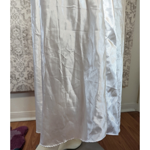 Vintage Val Mode Bridal lingerie Slip Midi Length Lace Satin Beading - Picture 7 of 9